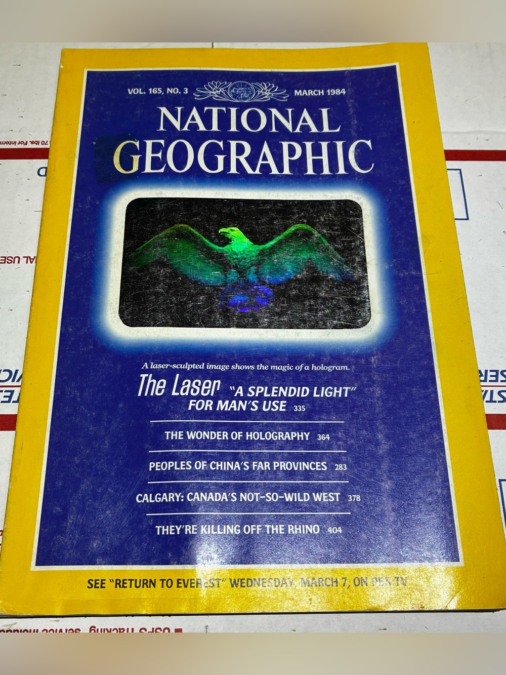 March 1984 Holographic National Geographic Magazine Rare Vintage